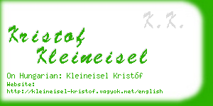 kristof kleineisel business card